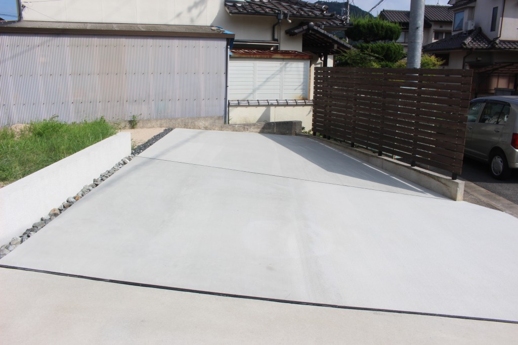 駐車場を拡大 土間コンクリート工事 リフォーム コバーン 東広島市 呉市周辺でリフォームするなら