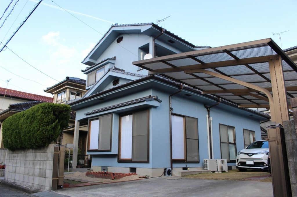 爽やかなブルーグレイの外観!LDK外壁塗装工事!